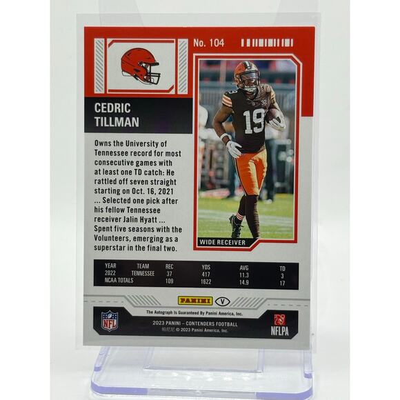2023 Contenders Cedric Tillman Variation Rookie Ticket On Card Auto Browns RC - Picture 2 of 2